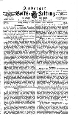 Amberger Volks-Zeitung für Stadt und Land Samstag 22. März 1873