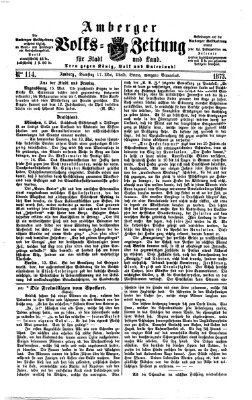 Amberger Volks-Zeitung für Stadt und Land Samstag 17. Mai 1873