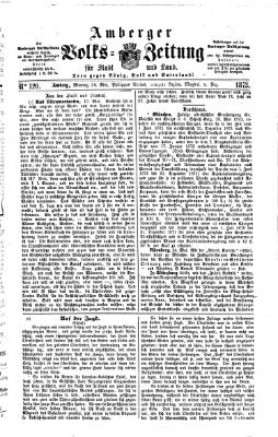 Amberger Volks-Zeitung für Stadt und Land Montag 26. Mai 1873