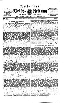 Amberger Volks-Zeitung für Stadt und Land Dienstag 10. Juni 1873