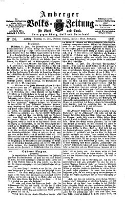 Amberger Volks-Zeitung für Stadt und Land Samstag 14. Juni 1873