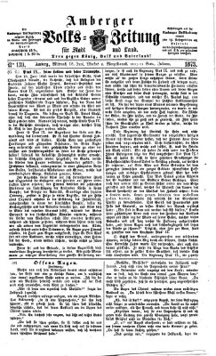 Amberger Volks-Zeitung für Stadt und Land Mittwoch 18. Juni 1873