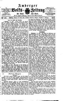 Amberger Volks-Zeitung für Stadt und Land Freitag 20. Juni 1873