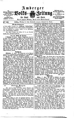 Amberger Volks-Zeitung für Stadt und Land Montag 23. Juni 1873