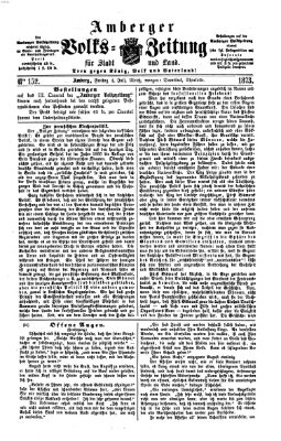 Amberger Volks-Zeitung für Stadt und Land Freitag 4. Juli 1873