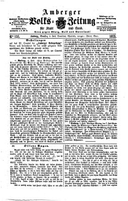 Amberger Volks-Zeitung für Stadt und Land Samstag 5. Juli 1873