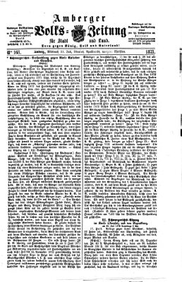 Amberger Volks-Zeitung für Stadt und Land Mittwoch 23. Juli 1873