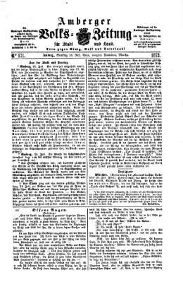 Amberger Volks-Zeitung für Stadt und Land Samstag 26. Juli 1873