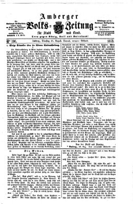 Amberger Volks-Zeitung für Stadt und Land Dienstag 26. August 1873