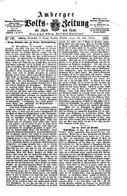 Amberger Volks-Zeitung für Stadt und Land Donnerstag 28. August 1873