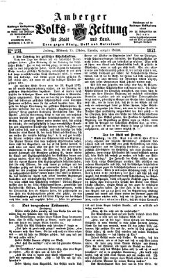 Amberger Volks-Zeitung für Stadt und Land Mittwoch 15. Oktober 1873