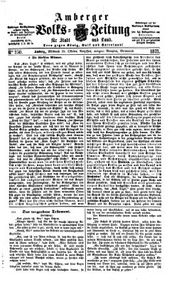 Amberger Volks-Zeitung für Stadt und Land Mittwoch 29. Oktober 1873