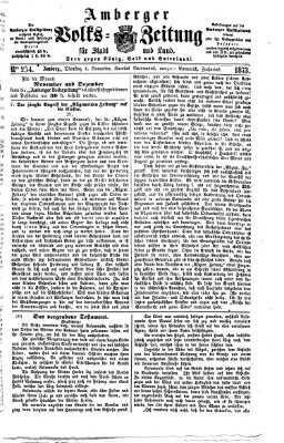 Amberger Volks-Zeitung für Stadt und Land Dienstag 4. November 1873