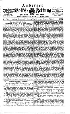 Amberger Volks-Zeitung für Stadt und Land Donnerstag 27. November 1873