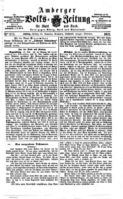 Amberger Volks-Zeitung für Stadt und Land Freitag 28. November 1873