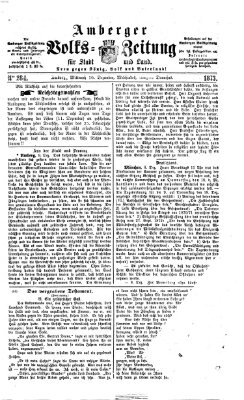 Amberger Volks-Zeitung für Stadt und Land Mittwoch 10. Dezember 1873