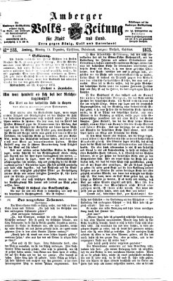 Amberger Volks-Zeitung für Stadt und Land Montag 15. Dezember 1873