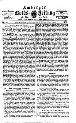 Amberger Volks-Zeitung für Stadt und Land Dienstag 16. Dezember 1873