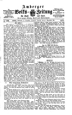 Amberger Volks-Zeitung für Stadt und Land Mittwoch 17. Dezember 1873