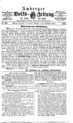 Amberger Volks-Zeitung für Stadt und Land Donnerstag 18. Dezember 1873