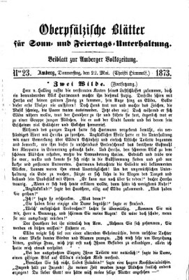 Oberpfälzische Blätter für Sonn- und Feiertags-Unterhaltung (Amberger Volks-Zeitung für Stadt und Land) Donnerstag 22. Mai 1873