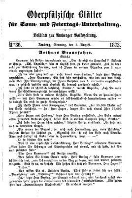 Oberpfälzische Blätter für Sonn- und Feiertags-Unterhaltung (Amberger Volks-Zeitung für Stadt und Land) Sonntag 3. August 1873