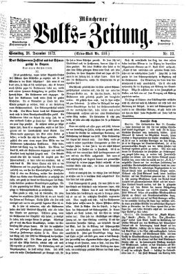 Münchener Volks-Zeitung (Neue freie Volks-Zeitung) Samstag 28. Dezember 1872