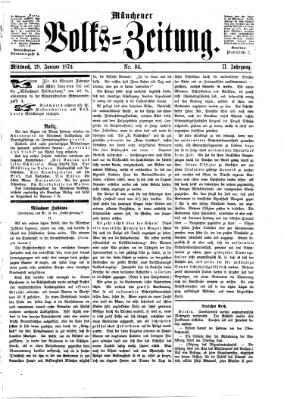 Münchener Volks-Zeitung (Neue freie Volks-Zeitung) Mittwoch 29. Januar 1873