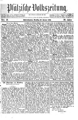 Pfälzische Volkszeitung Samstag 20. Januar 1872