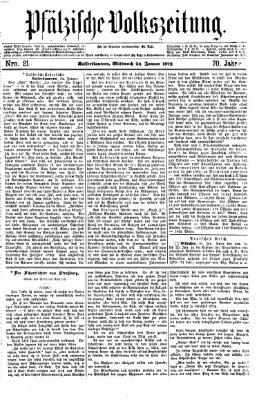 Pfälzische Volkszeitung Mittwoch 24. Januar 1872