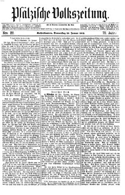 Pfälzische Volkszeitung Donnerstag 25. Januar 1872