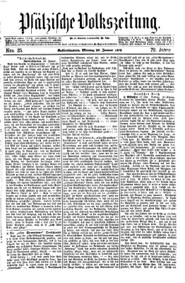 Pfälzische Volkszeitung Montag 29. Januar 1872