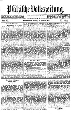 Pfälzische Volkszeitung Dienstag 27. Februar 1872