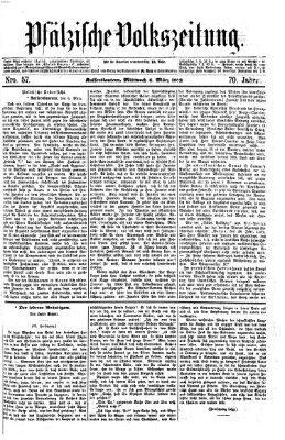 Pfälzische Volkszeitung Mittwoch 6. März 1872