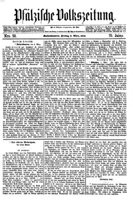 Pfälzische Volkszeitung Freitag 8. März 1872