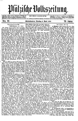 Pfälzische Volkszeitung Dienstag 9. April 1872