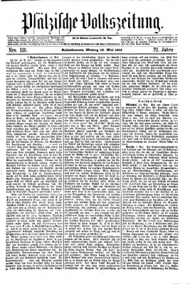 Pfälzische Volkszeitung Montag 13. Mai 1872