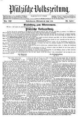 Pfälzische Volkszeitung Mittwoch 26. Juni 1872