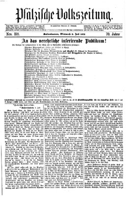 Pfälzische Volkszeitung Mittwoch 3. Juli 1872
