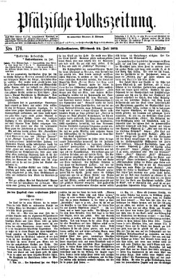 Pfälzische Volkszeitung Mittwoch 24. Juli 1872