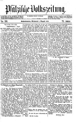 Pfälzische Volkszeitung Mittwoch 7. August 1872