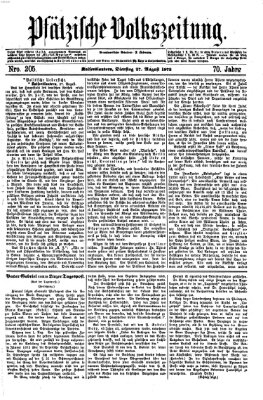 Pfälzische Volkszeitung Dienstag 27. August 1872