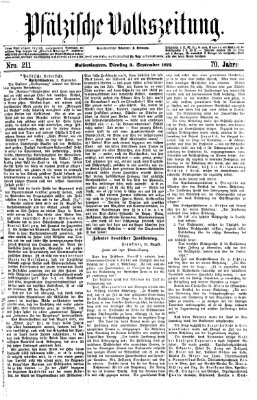 Pfälzische Volkszeitung Dienstag 3. September 1872