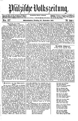 Pfälzische Volkszeitung Dienstag 10. September 1872