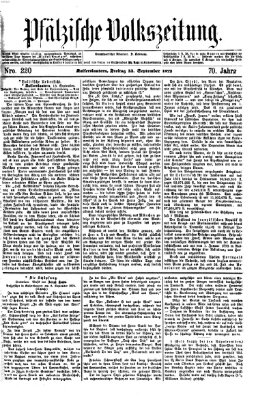 Pfälzische Volkszeitung Freitag 13. September 1872