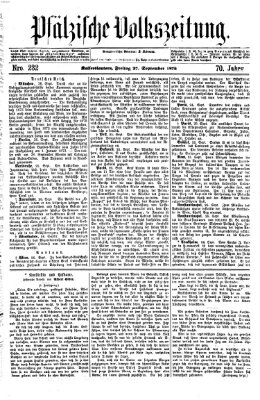 Pfälzische Volkszeitung Freitag 27. September 1872