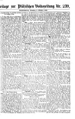 Pfälzische Volkszeitung Sonntag 6. Oktober 1872