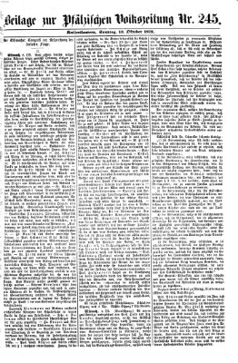 Pfälzische Volkszeitung Sonntag 13. Oktober 1872