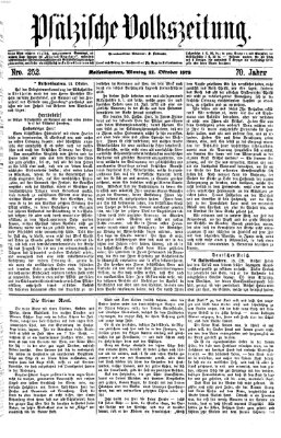 Pfälzische Volkszeitung Montag 21. Oktober 1872