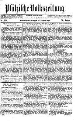 Pfälzische Volkszeitung Mittwoch 23. Oktober 1872